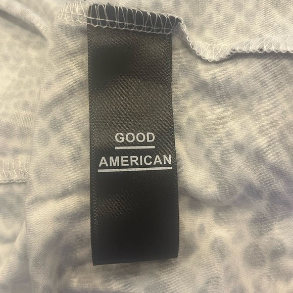 GOOD AMERICAN Blk/Wht Snake Print Day Night Wrap Dress - Picture 4 of 5